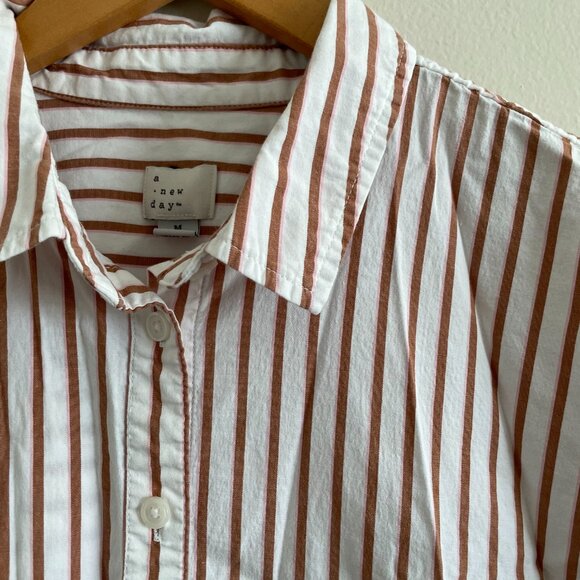A New Day Oversized Striped Button Down - Picture 2 of 8